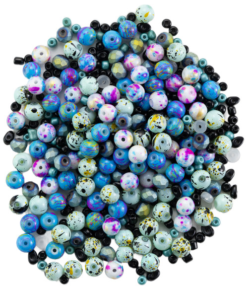 Cousin DIY Glass Acrylic Bead Mix 11.6oz-Turquoise, Blue, Green - 5A002GM8-1GJ4Z