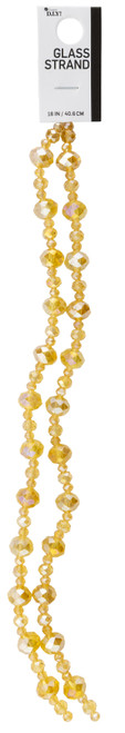 CousinDIY Glass Strand AB Faceted Rondell-Champagne - 5A002GNJ-1GJ5G - 016321253346