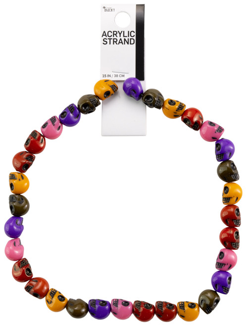 CousinDIY Acrylic Strand 15IN/38CM-Skull Warm Assortment - 5A002GMD-1GJ61 - 016321234482