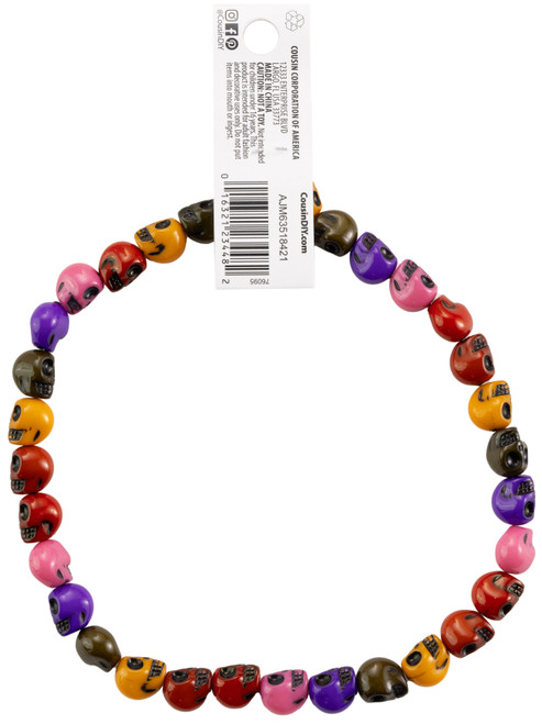 CousinDIY Acrylic Strand 15IN/38CM-Skull Warm Assortment - 5A002GMD-1GJ61