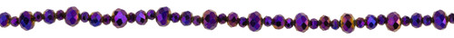 CousinDIY Glass Strand Rondell 102pcs-Dark Purple - 5A002GMJ-1GJ65