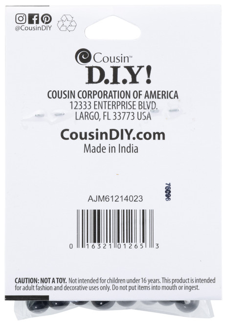CousinDIY Beads 480PC-Black - 5A002GMP-1GJ5Q