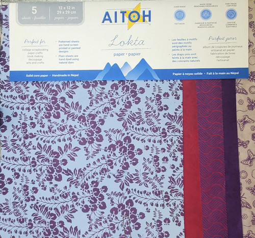Aitoh Lotka Paper Pack 8.5"X11" 5/Pkg-Purples - 5A002HW6-1GKCQ - 762867415310