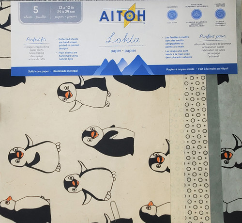 Aitoh Lotka Paper Pack 8.5"X11" 5/Pkg-Penguins - 5A002HW6-1GKDL - 762867415419