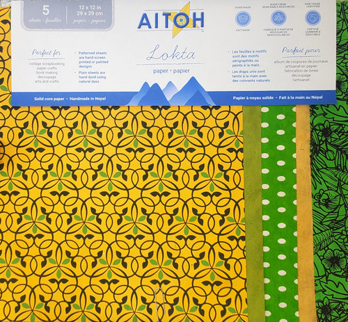 Aitoh Lotka Paper Pack 8.5"X11" 5/Pkg-Greens - 5A002HW6-1GKDS - 762867415297