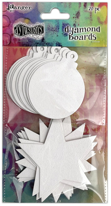 Dyan Reaveley Dylusions Dyamond Boards-Baubles & Stars Small - 5A002JFB-1GKYB - 789541086789