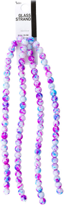 CousinDIY Glass Strand 30in/76cm-Purple & Pink Tie Dye - 5A002GN1-1GJ5B - 016321216525