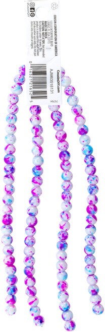 CousinDIY Glass Strand 30in/76cm-Purple & Pink Tie Dye - 5A002GN1-1GJ5B CousinDIY Glass Strand 30in/76cm-Purple & Pink Tie Dye - 5A002GN1-1GJ5B