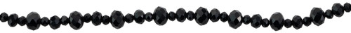 CousinDIY Glass Strand Faceted Rondell 16in/40.6cm-Black - 5A002GLQ-1GJ5T