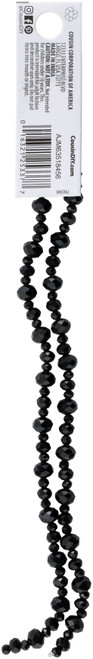 102pc Gls Blk Fact Rndell-Black Faceted Rondell - 5A002GLQ-1GJ5T