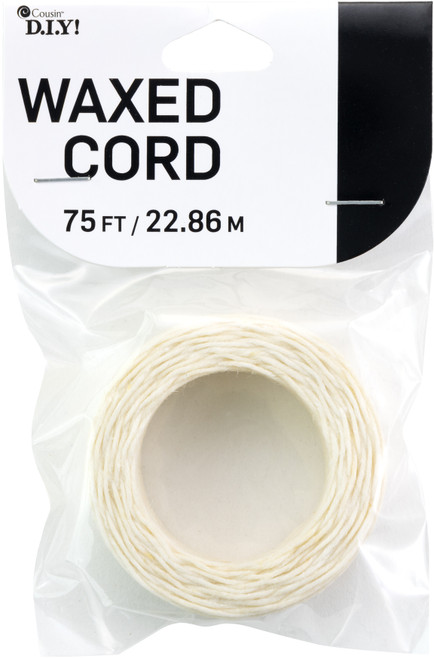 Cousin DIY Cotton Waxed Cord 75ft.-White - 5A002GMG-1GJ68 - 016321565135