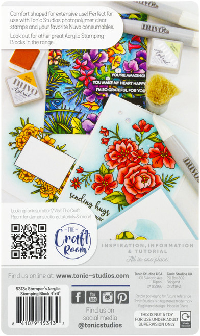 Tonic Studios Acrylic Stamping Block-4"X6" - 5A002281-1G4WH