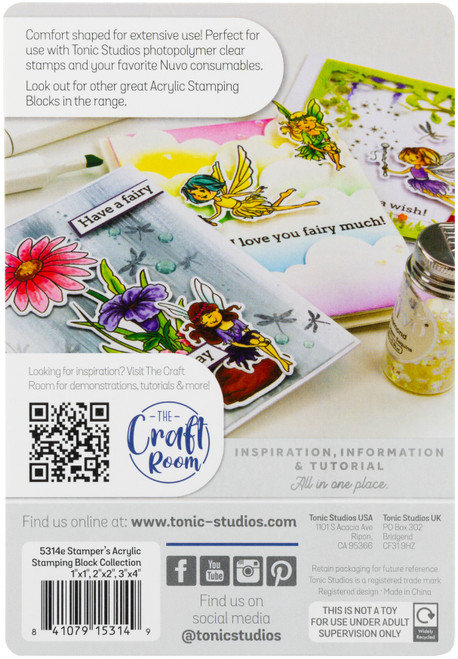 Tonic Studios Acrylic Stamping Blocks-1"x1"; 2"x2"; 3"x4" - 5A002280-1G4WG Tonic Studios Acrylic Stamping Blocks-1"x1"; 2"x2"; 3"x4" - 5A002280-1G4WG