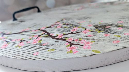 Cousin DIY Round Wood Tray With Metal Handles 18"-White Wash - 5A002GM0-1GJ4P Cousin DIY Round Wood Tray With Metal Handles 18"-White Wash - 5A002GM0-1GJ4P