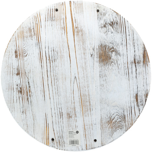 Cousin DIY Round Wood Tray With Metal Handles 18"-White Wash - 5A002GM0-1GJ4P Cousin DIY Round Wood Tray With Metal Handles 18"-White Wash - 5A002GM0-1GJ4P