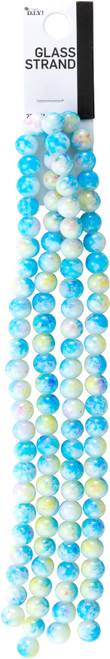 28.5in/72.4cm 8mm Splattered Glass-Blue/Pink/Yellow - 5A002GM4-1GJ58 - 016321168909