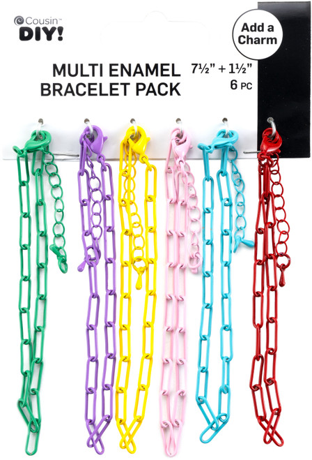 Cousin DIY Enamel Bracelets 6/Pkg-Multi-Color - 5A002GMH-1GJ51 - 191648139563