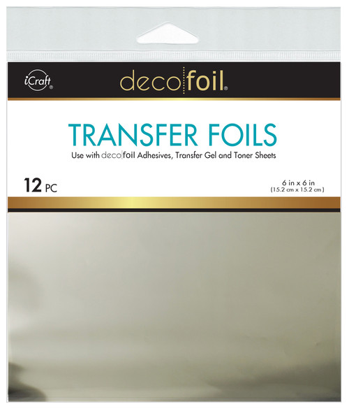 Deco Foil Transfer Sheets 6"X6" 12/Pkg-Birch - 5A002JZH-1GLGY - 000943056980