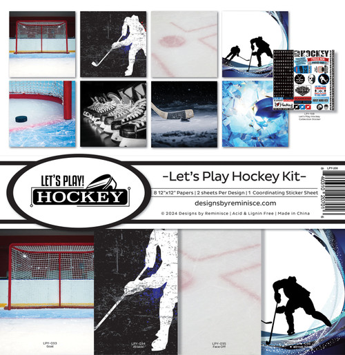 Reminisce Collection Kit 12"X12"-Let's Play Hockey - 5A002HS4-1GKBR - 840310207016