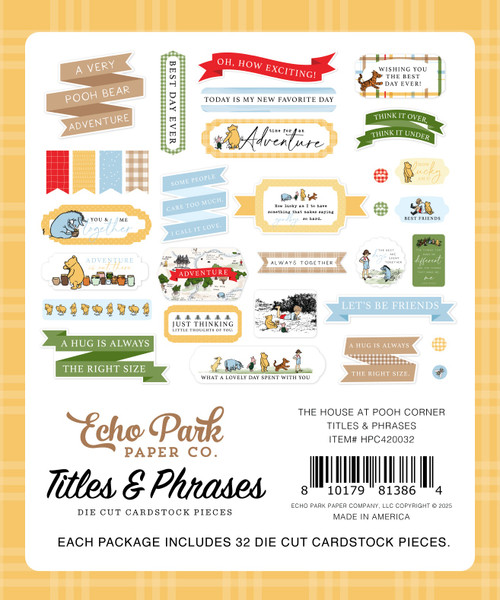 Echo Park Ephemera-Title & Phrase, The House At Pooh Corner - 5A002JRP-1GL8D Echo Park Ephemera-Title & Phrase, The House At Pooh Corner - 5A002JRP-1GL8D