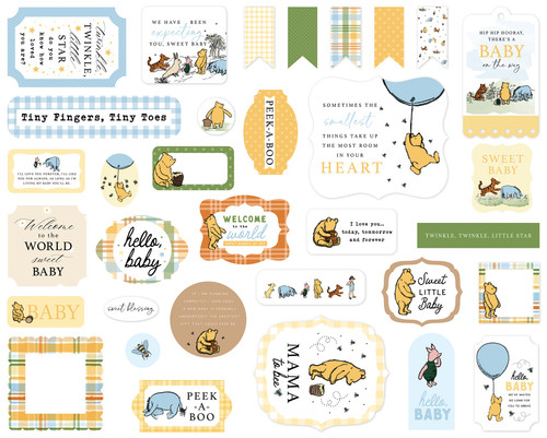 3 Pack - Echo Park Ephemera-Icons, Winnie The Pooh Baby - 5A002JSR-1GL9L
