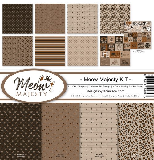 Reminisce Collection Kit 12"X12"-Meow Majesty - 5A002HS2-1GKBK - 840310206897