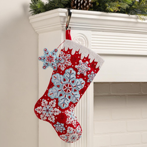 Bucilla Felt Stocking Applique Kit 18" Long-Frosty Flurries - 5A002K2C-1GLKL