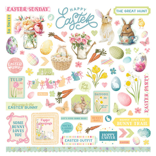 Easter Sunday Stickers 12"X12"-Element - 5A002K0Y-1GLK4 - 709388348208