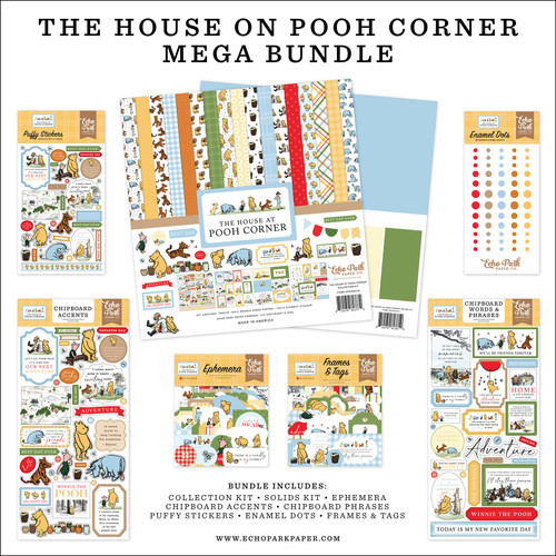 Echo Park Mega Bundle Collection Kit 12"X12"-The House At Pooh Corner - 5A002JR2-1GL8S - 810179810092
