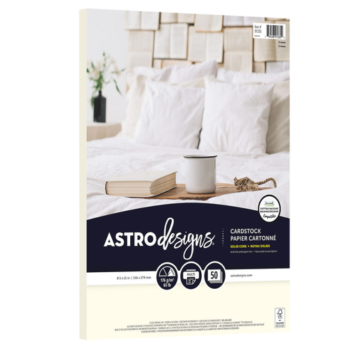 3 Pack - Neenah Astrodesigns 65lb Cardstock Pack 8.5"X11" 50/Pkg-Cream - 5A002JYW-1GLH8 - 759598913352