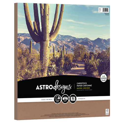 Neenah Astrodesigns 65lb Cardstock Pack 12"X12" 70/Pkg-Brown Kraft - 5A002JYY-1GLHJ - 759598910511