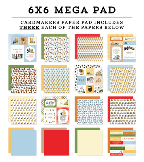 Echo Park Double-Sided Cardmakers Mega Paper Pad 6"X6"-The House At Pooh Corner - 5A002JQY-1GL7X Echo Park Double-Sided Cardmakers Mega Paper Pad 6"X6"-The House At Pooh Corner - 5A002JQY-1GL7X