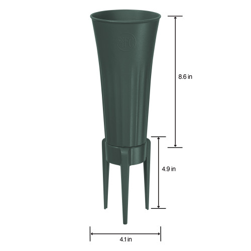 3 Pack - FloraCraft Tribute Plastic Cemetery Vase -4.1"X8.6" With Removable Spike - 5A002JTQ-1GLC6 3 Pack - FloraCraft Tribute Plastic Cemetery Vase -4.1"X8.6" With Removable Spike - 5A002JTQ-1GLC6
