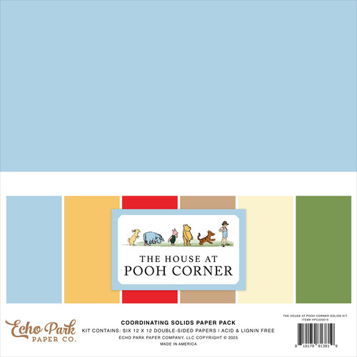 Echo Park Solids Collection Kit 12"X12"-The House At Pooh Corner - 5A002JQZ-1GL8W - 810179813819 Echo Park Solids Collection Kit 12"X12"-The House At Pooh Corner - 5A002JQZ-1GL8W - 810179813819