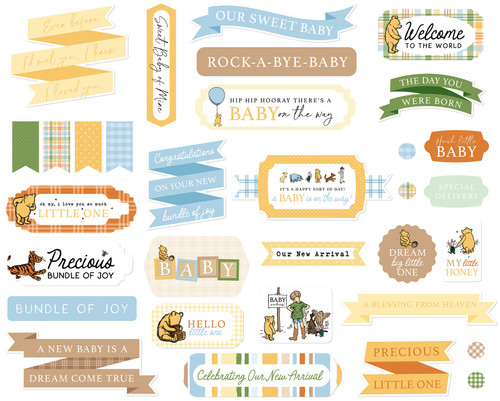 Echo Park Ephemera-Titles & Phrases, Winnie The Pooh Baby - 5A002JT2-1GL9F