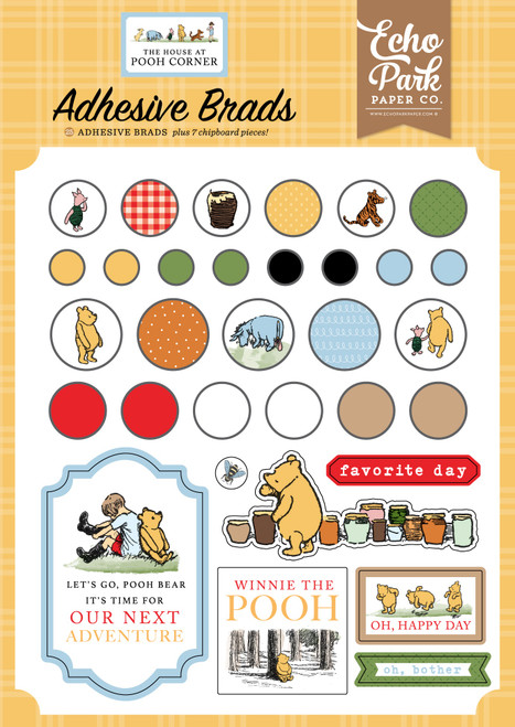 3 Pack - Echo Park Decorative Brads-The House At Pooh Corner - 5A002JQT-1GL7P - 732388446728 3 Pack - Echo Park Decorative Brads-The House At Pooh Corner - 5A002JQT-1GL7P - 732388446728