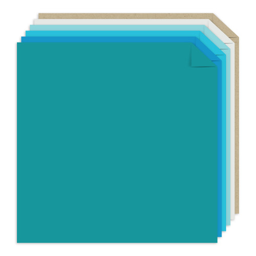 Neenah Astrodesigns 65lb Cardstock Pack 12"X12" 84/Pkg -Ocean, 6 Colors/14 Each - 5A002JYD-1GLHB