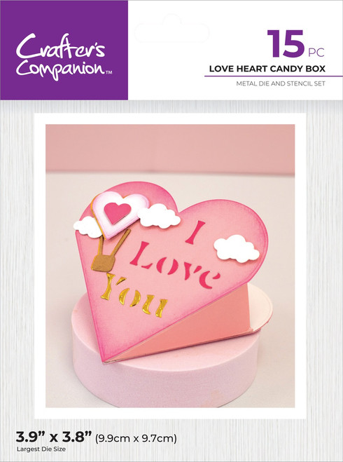 Crafters Companion Metal Die & Stencil Set-Candy Box - 5A002JMR-1GL4R - 195094137388