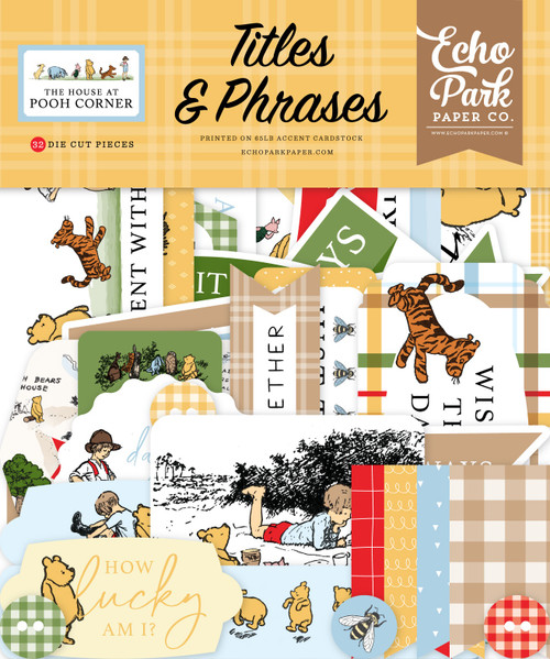 3 Pack - Echo Park Ephemera-Title & Phrase, The House At Pooh Corner - 5A002JRP-1GL8D - 810179813864
