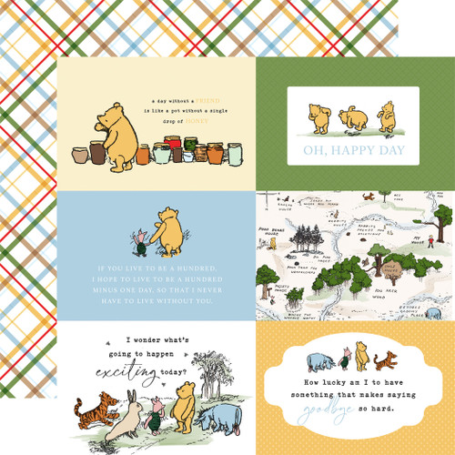 25 Pack The House At Pooh Corner Double-Sided Cardstock 12"X12"-6X4 Journaling Cards 5A002JQS-1GL8H - 810179813727