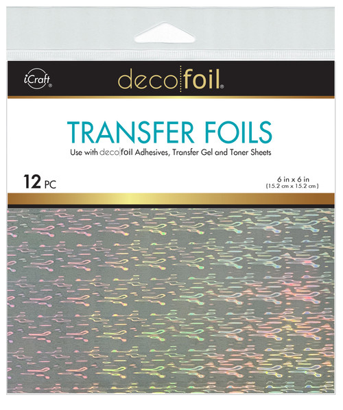 Deco Foil Transfer Sheets 6"X6" 12/Pkg-Icy - 5A002JZM-1GLGX - 000943056973