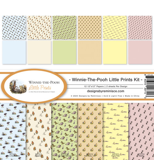 Reminisce Collection Kit 12"X12"-Winnie The Pooh Little Prints - 5A002HS6-1GKBG - 840310207153