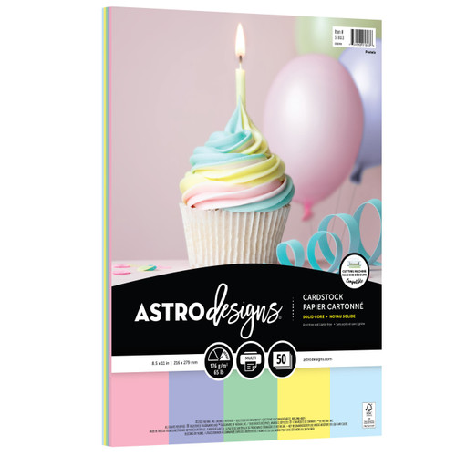 3 Pack Neenah Astrodesigns Cardstock Pack 8.5"X11" 50/Pkg-Pastel Assortment, 5 Colors/10 Each 5A002JYH-1GLH6 - 759598918036