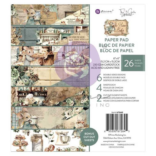 2 Pack - Prima Marketing Double-Sided Paper Pad 6"X6" 26/Pkg-The Home Baker - 5A002GH7-1GHZW - 655350672645