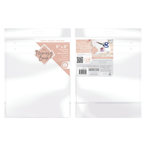 Tonic Studios Memory Box Page Inserts 8"X8"-White, 5 Inserts - 5A0028B8-1GBCD