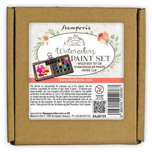 Stamperia Create Happiness Watercolor Paint set-15 Colors - 5A002JQ2-1GL6G - 5993110040767
