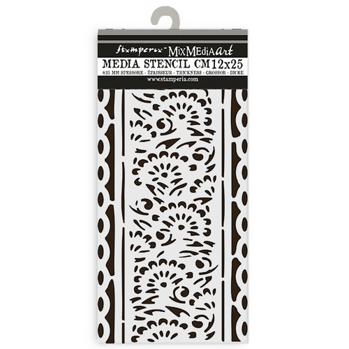 Stamperia Stencil 4.72"X9.84"-Art Of Travelling Stripes - 5A002JPH-1GL7D - 5993110039617
