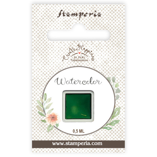 3 Pack - Stamperia Create Happiness Watercolor Refill 0.5ml-Leaf Green - 5A002JN8-1GL75 - 5993110040828