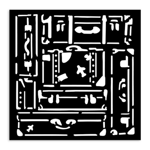 3 Pack - Stamperia Stencil 4.72"X 4.72"-Art Of Travelling Suitcases - 5A002JNZ-1GL61