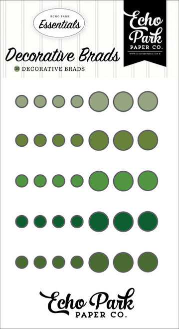 3 Pack - Echo Park Decorative Brads-Green - 5A002L3S-1GMGS - 810179812348